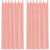 Berkfield Home Voile Curtains with Loops 2 pcs Pink 140x225 cm