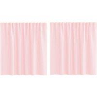 Berkfield Home Voile Curtains with Loops 2 pcs Light Pink 140x140 cm
