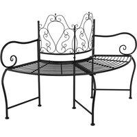 Berkfield Home Tree Bench 150 cm Black Steel