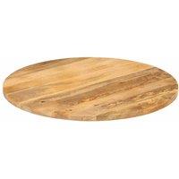 Berkfield Home Table Top 70x2.5 cm Round Solid Wood Mango in Brown