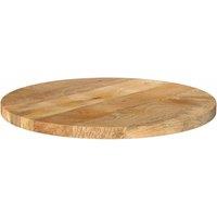 Berkfield Home Table Top 60x2.5 cm Round Solid Wood Mango in Brown