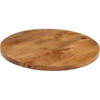 Berkfield Home Table Top 50x2.5 cm Round Solid Wood Mango in Brown