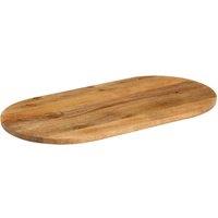 Berkfield Home Table Top 110x50x2.5 cm Oval Solid Wood Mango in Brown