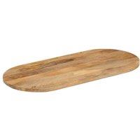 Berkfield Home Table Top 100x50x3.8 cm Oval Solid Wood Mango in Brown