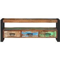 Berkfield Home TV Cabinet 120x30x45 cm Solid Wood Reclaimed in Brown | Size: 120 x 30 x 45 cm