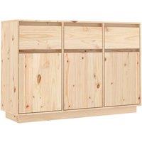 Berkfield Home Sideboard 110x34x75 cm Solid Wood Pine in Light Tan | Size: 110 x 34 x 75 cm