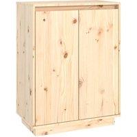 Berkfield Home Shoe Cabinet 60x35x80 cm Solid Wood Pine in Light Tan | Size: 60 x 35 x 80 cm