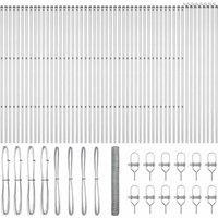 Berkfield Home Hexagon Fence 1x100 m Galvanised Steel in Silver