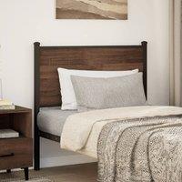 Berkfield Home Headboard Brown Oak 90 cm Engineered Wood & Steel