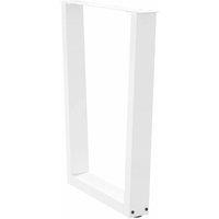 Berkfield Home Modern Dining Table Legs V-Shape 2 pcs White 60x(72-73.3) cm Steel