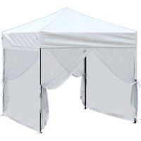 Berkfield Home Sturdy Folding Party Tent with Sidewalls White 2x2 m