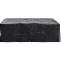 Berkfield Home Durable Garden Furniture Covers 2pcs 8 Person Poly Rattan 300x140 cm in Black