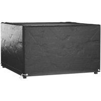 Berkfield Home Durable Garden Furniture Covers 2 pcs 8 Eyelets 125x125x75 cm Square in Black | Size: 125 x 125 x 75 cm