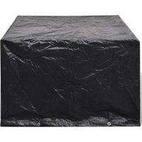 Berkfield Home Durable Garden Furniture Covers 2 pcs 8 Eyelets 135x135x90 cm in Black | Size: 135 x 135 x 90 cm