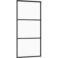 Berkfield Home Sliding Door ESG Glass & Aluminium 90x205 cm Black