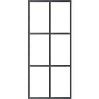 Berkfield Home Sliding Door ESG Glass & Aluminium 90x205 cm Black