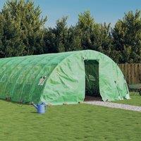Berkfield Home Greenhouse with Steel Frame Green 70 m 14x5x2.3 m