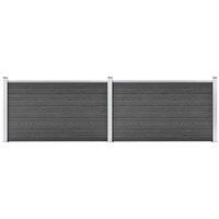 Berkfield Home Fence Panel Set WPC 353x105 cm Black