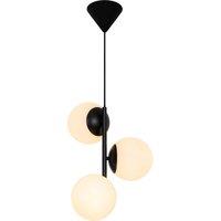 Nordlux Modern Indoor Pendant Light Black Metal E14 Hand Blown Glass - Mains Powered, IP20