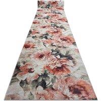 RugsX Anti-Slip Lotus Runner in Beige | Size: 120 cm x 530 cm