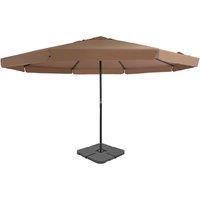 Berkfield Home Outdoor Umbrella with Portable Base Taupe in Beige