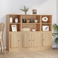 Berkfield Home Highboards 3 pcs Sonoma Oak Engineered Wood in Brown