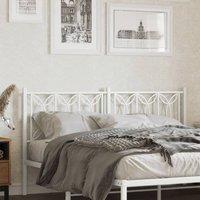 Berkfield Home Metal Headboard White 160 cm