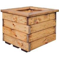 Churnet Valley Garden Furniture Ltd Multi Pack of 3 - Valley Small Square Planter - Timber L39xW39xH32 cm in Light Brown
