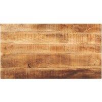 Berkfield Home Table Top 120x60x2.5 cm Rectangular Solid Wood Rough Mango in Brown