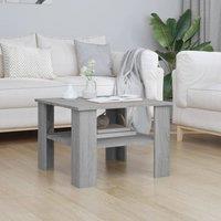 Berkfield Home Coffee Table Grey Sonoma 60x60x42 cm Engineered Wood | Size: 60 x 60 x 42 cm