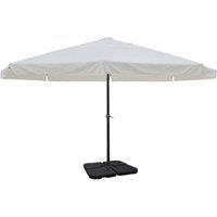 Berkfield Home Aluminium Umbrella with Portable Base White
