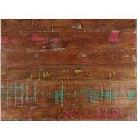 Berkfield Home Table Top 80x70x1.5 cm Rectangular Solid Wood Reclaimed in Brown