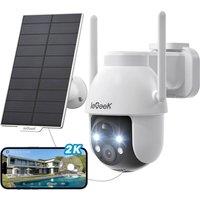iegeek Clear 2K Solar Security Camera 360 Pan With Colour Night Vision in White