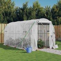 Berkfield Home Greenhouse with Steel Frame White 8 m 4x2x2 m