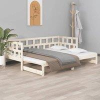 Berkfield Home Pull-out Day Bed Solid Wood Pine 2x(80x200) cm in Brown