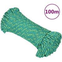Berkfield Home Boat Rope Orange 2 mm 25 m Polypropylene in Green