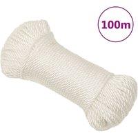 Berkfield Home Boat Rope Orange 2 mm 25 m Polypropylene in White