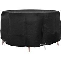 Berkfield Home Garden Furniture Cover 10 Eyelets 230x90 cm Round in Black | Size: 230x90 cm