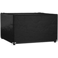Berkfield Home Garden Furniture Cover 8 Eyelets 132x132x80 cm Square in Black | Size: 132 x 132 x 80 cm