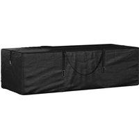 Berkfield Home Garden Cushion Storage Bag Black 135x40x55 cm Polyethylene | Size: 135 x 40 x 55 cm