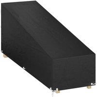 Berkfield Home Sunlounger Cover 12 Eyelets 200x65x35/60 cm Polyethylene in Black