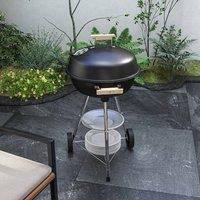 OUTSUNNY Portable Round Kettle Charcoal Grill BBQ Outdoor Heat Control Party in Black
