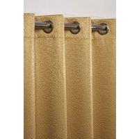 New Edge Blinds Metro Thermal Blackout Eyelet Curtains in Yellow | Size: 168 cm width x 183 cm drop