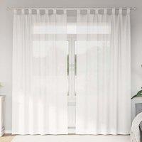 Berkfield Home Voile Curtains with Loops 2 pcs White 140x225 cm