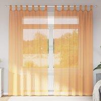 Berkfield Home Voile Curtains with Loops 2 pcs Orange 140x225 cm