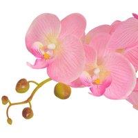 Berkfield Home Artificial Orchid Plant with Pot 65 cm Pink