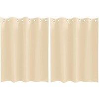 Berkfield Home Curtains with Curtains 2 pcs Cream 140 x 140 cm Polyester