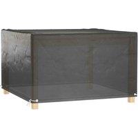 Berkfield Home Garden Furniture Covers 2 pcs 8 Eyelets 132x132x80 cm Square in Black | Size: 132 x 132 x 80 cm