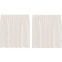 Berkfield Home Voile Curtains with Tab Top 2 pcs Cream