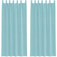 Berkfield Home Voile Curtains with Loops 2 pcs Turquoise 140x225 cm